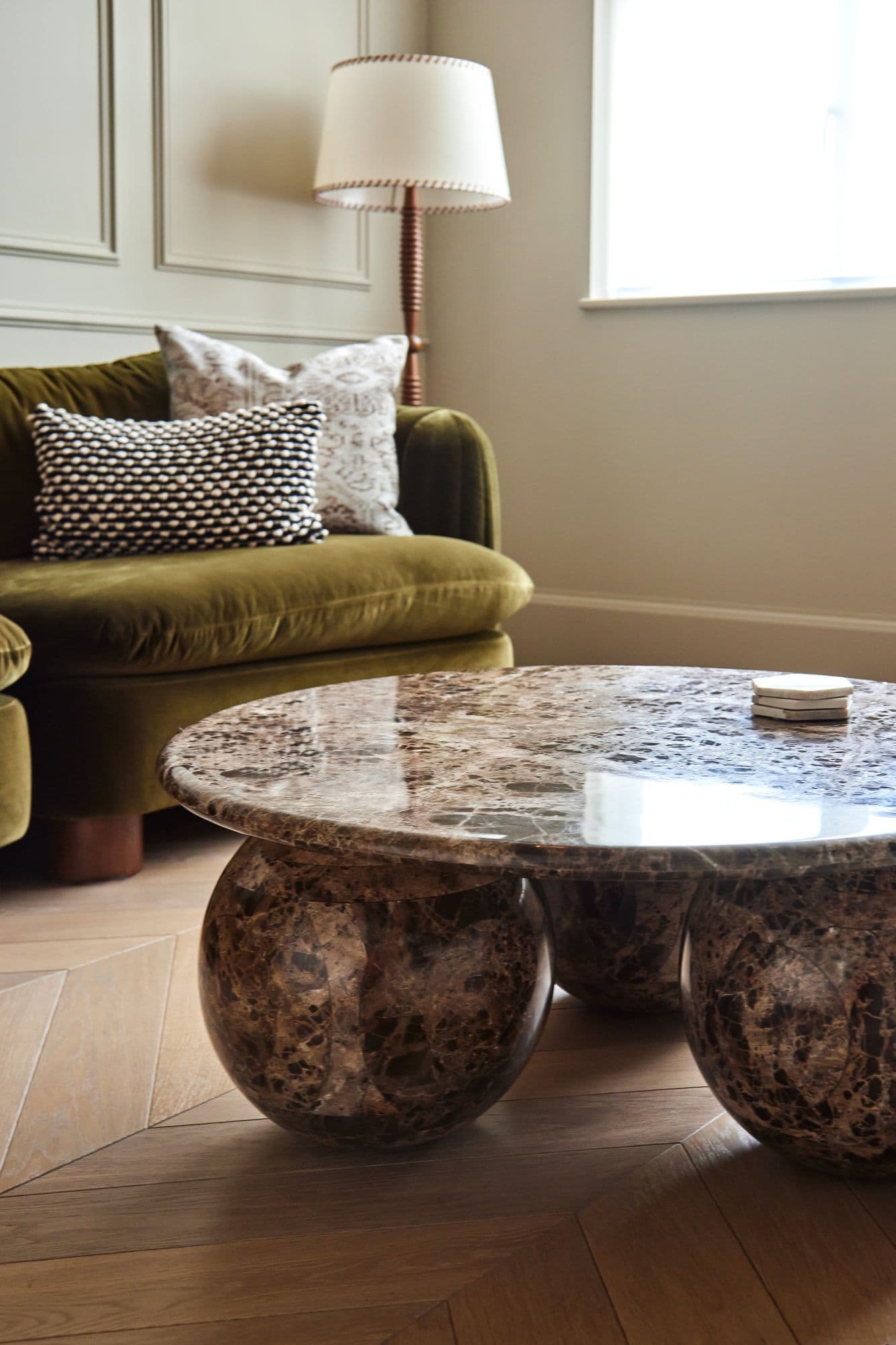 Marble table interior
