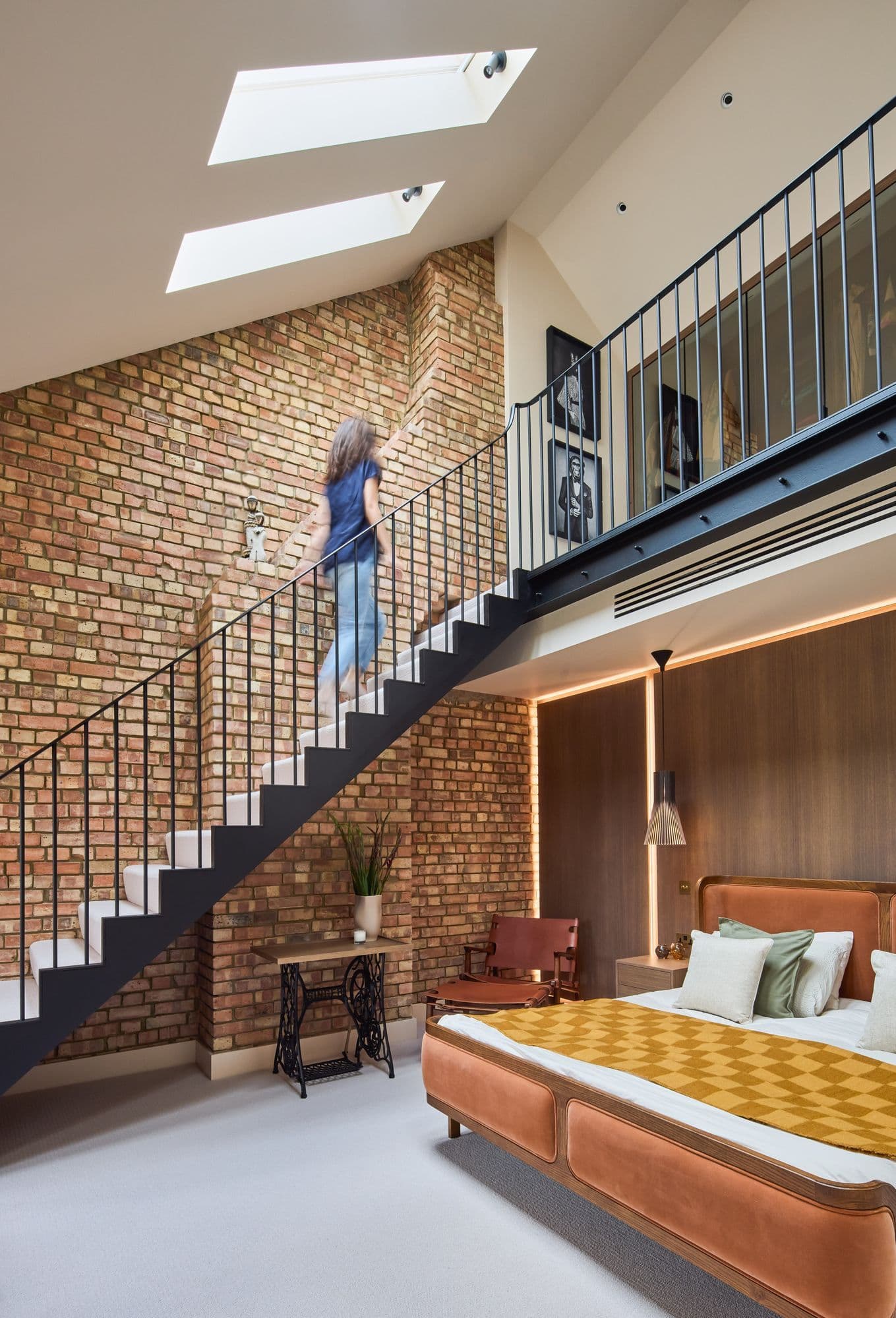 Brick staircase interior